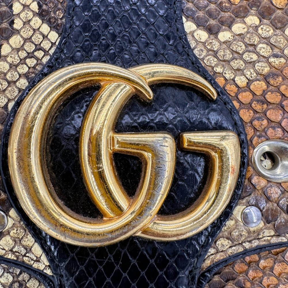 Gucci Python Arli Flap Medium Shoulder Bag - image 2